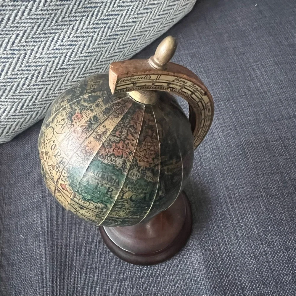 Vintage Mid century Brown and Black Globe made in Italy Mercurio D’Oro
